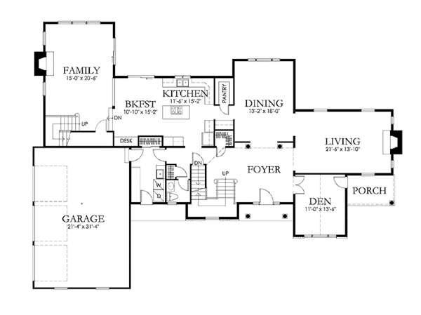 Dream House Plan - Country Floor Plan - Main Floor Plan #1029-5