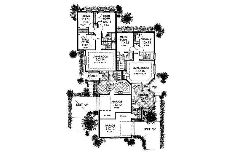 Home Plan - Floor Plan - Main Floor for Ranch House Plan #310-1140 - 5 bed, 4 bath