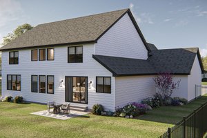 Exterior - Rear Elevation for Modern House Plan #455-337 - 5 bed, 4.5 bath