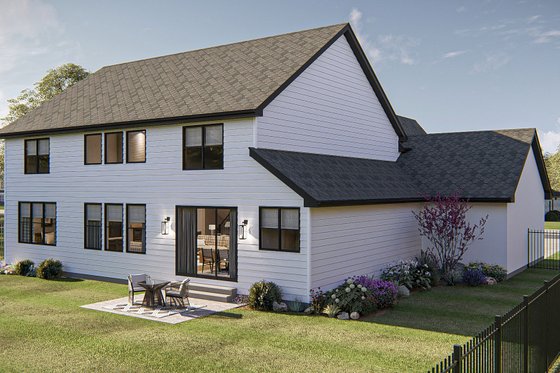 Exterior - Rear Elevation for Modern House Plan #455-337 - 5 bed, 4.5 bath