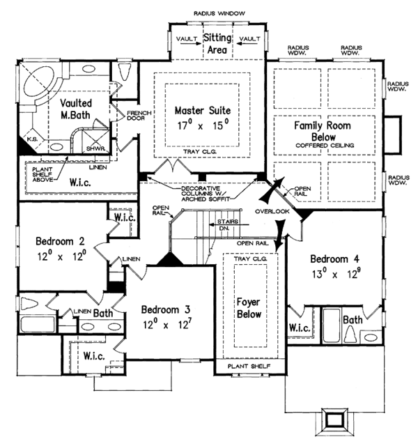 House Plan Design - European Floor Plan - Upper Floor Plan #927-107