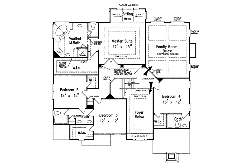 Dream House Plan - Floor Plan - Upper Floor for European House Plan #927-107 - 4 bed, 3.5 bath