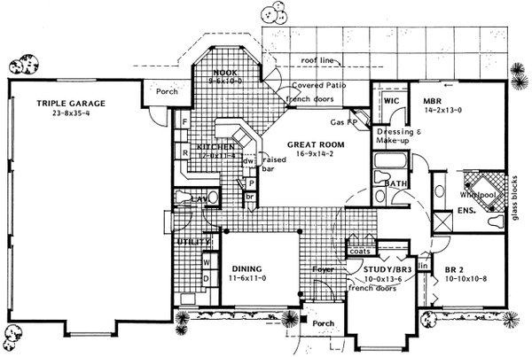 Dream House Plan - Mediterranean Floor Plan - Main Floor Plan #126-124