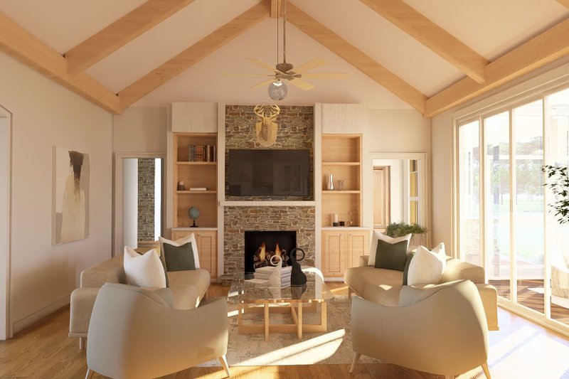 House Plan Design - Interior - Family Room 1 for Farmhouse House Plan #923-412 - 3 bed, 3.5 bath