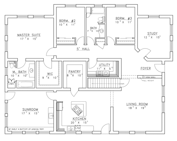 Home Plan - Contemporary Floor Plan - Main Floor Plan #117-853