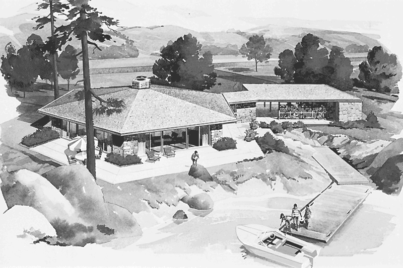 Home Plan - Contemporary Exterior - Front Elevation Plan #72-531