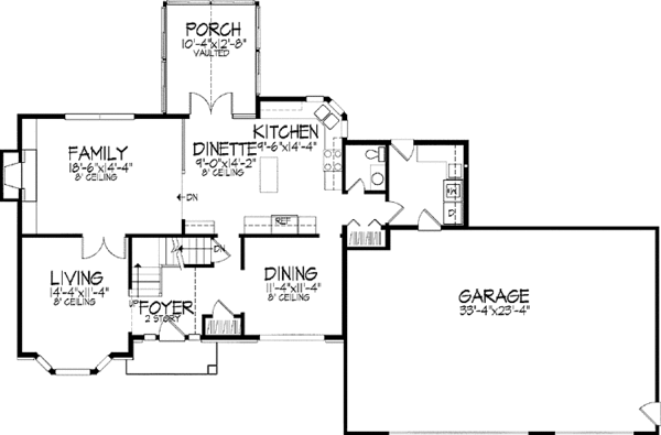 Dream House Plan - Tudor Floor Plan - Main Floor Plan #51-746