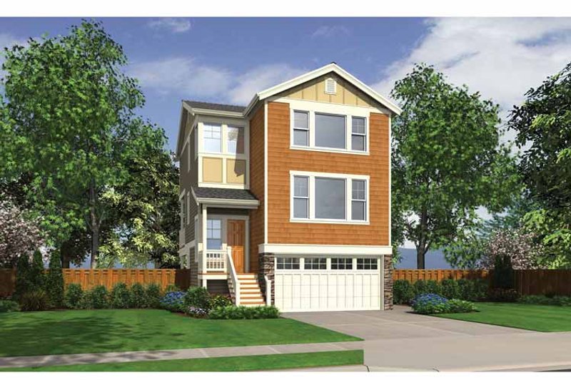 Architectural House Design - Exterior - Front Elevation 3 for Craftsman House Plan #132-558 - 4 bed, 3.5 bath