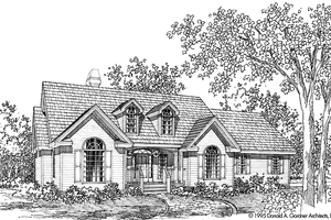 Country Exterior - Front Elevation Plan #929-377