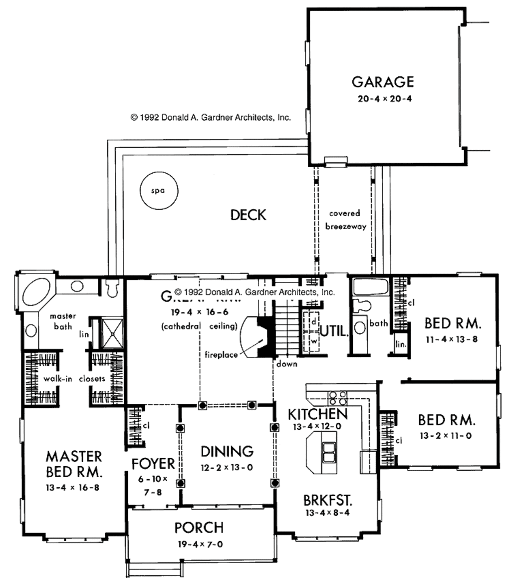 Country Style House Plan 3 Beds 2 Baths 1980 Sq/Ft Plan