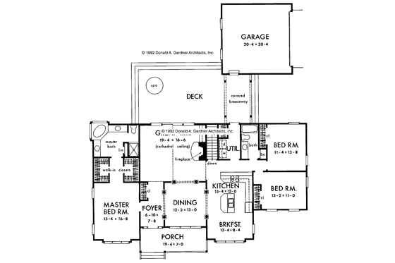 Floor Plan - Main Floor for Country House Plan #929-132 - 3 bed, 2 bath