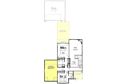 European Style House Plan - 3 Beds 3 Baths 1728 Sq/Ft Plan #20-1405 