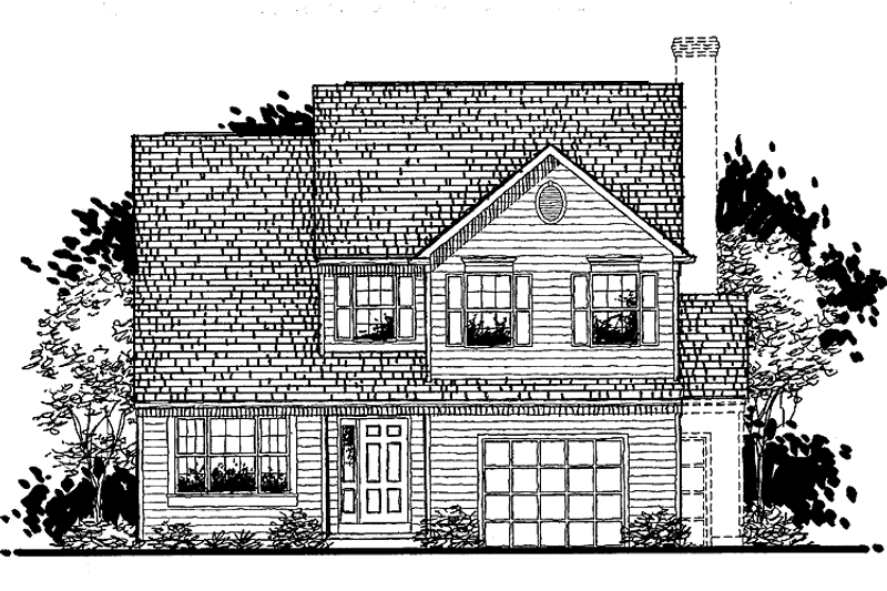 Architectural House Design - Colonial Exterior - Front Elevation Plan #320-904