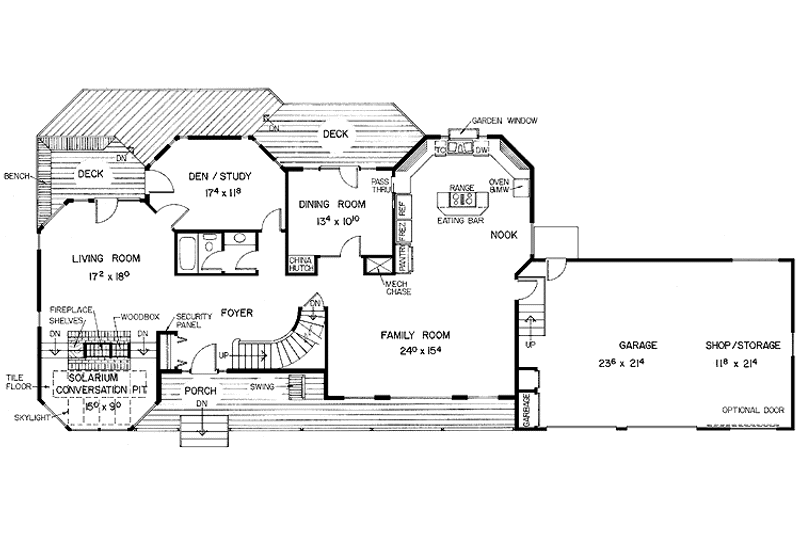 Home Plan - Floor Plan - Main Floor for Traditional House Plan #60-991 - 4 bed, 3 bath