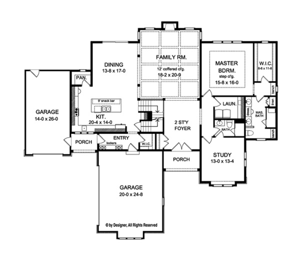 Dream House Plan - Colonial Floor Plan - Main Floor Plan #1010-112