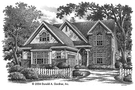 Exterior - Front Elevation 3 for Traditional House Plan #929-723 - 3 bed, 2.5 bath