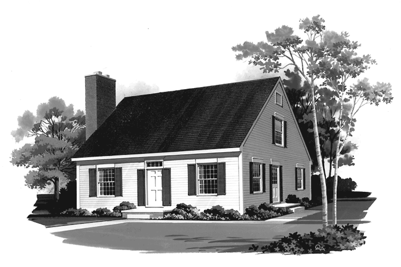 House Design - Colonial Exterior - Front Elevation Plan #72-753