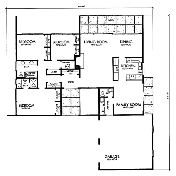 House Plan Design - Prairie Floor Plan - Main Floor Plan #320-1313