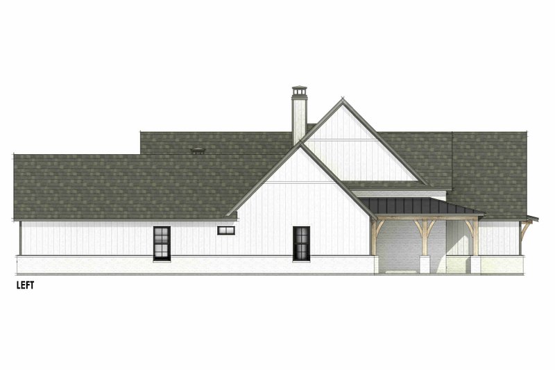 House Design - Exterior - Other Elevation for Farmhouse House Plan #1096-44 - 4 bed, 4.5 bath