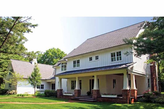 Exterior - Front Elevation 4 for Colonial House Plan #928-97 - 4 bed, 3.5 bath