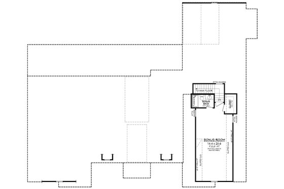 Floor Plan - Upper Floor for Traditional House Plan #430-383 - 5 bed, 4.5 bath