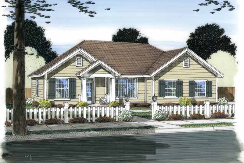 Home Plan - Traditional Exterior - Front Elevation Plan #513-2153
