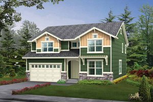 Craftsman Exterior - Front Elevation Plan #132-305