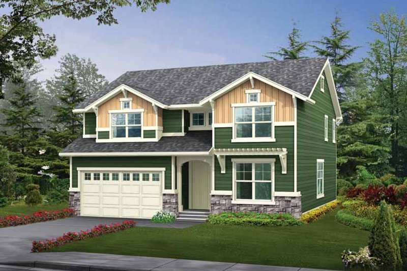 Architectural House Design - Craftsman Exterior - Front Elevation Plan #132-305