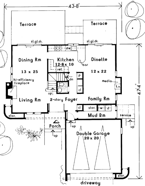 Dream House Plan - Traditional Floor Plan - Main Floor Plan #3-334
