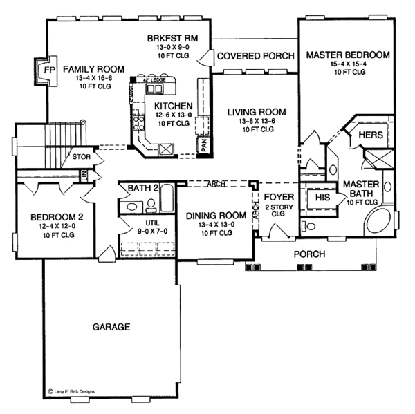 House Plan Design - Colonial Floor Plan - Main Floor Plan #952-211