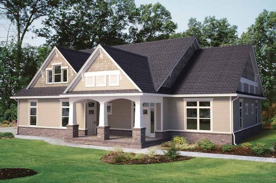 Exterior - Front Elevation 3 for Contemporary House Plan #11-272 - 3 bed, 3.5 bath