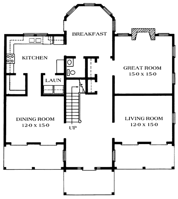 House Design - Victorian Floor Plan - Main Floor Plan #1014-47