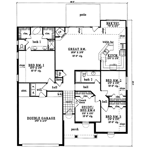 Traditional Floor Plan - Main Floor Plan #42-331