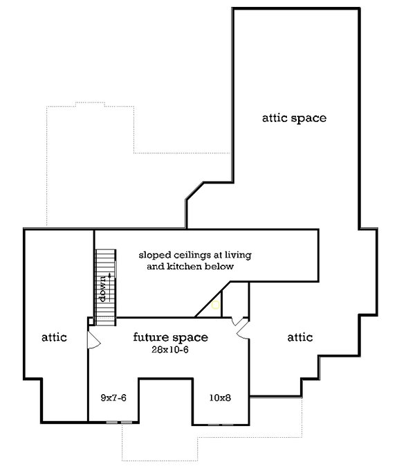 Craftsman Floor Plan - Upper Floor Plan #45-604