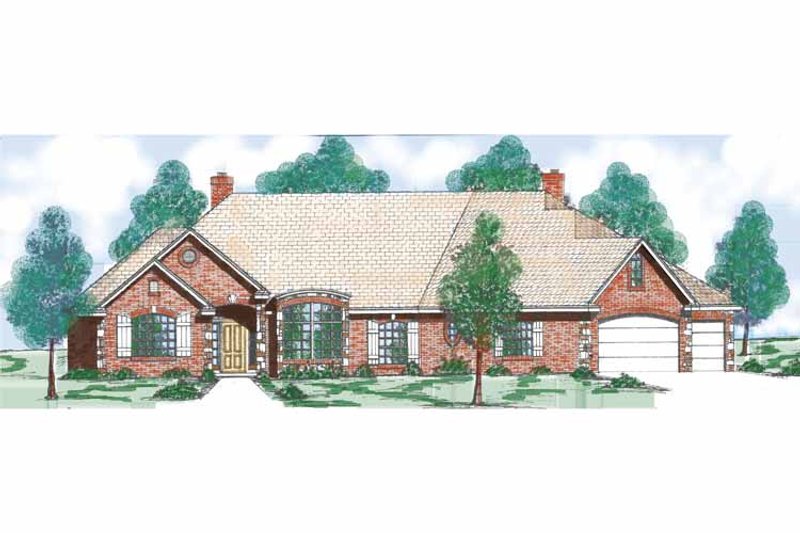 Home Plan - Exterior - Front Elevation 3 for Traditional House Plan #52-266 - 4 bed, 3.5 bath