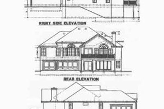 Exterior - Rear Elevation for Mediterranean House Plan #67-681 - 3 bed, 2 bath