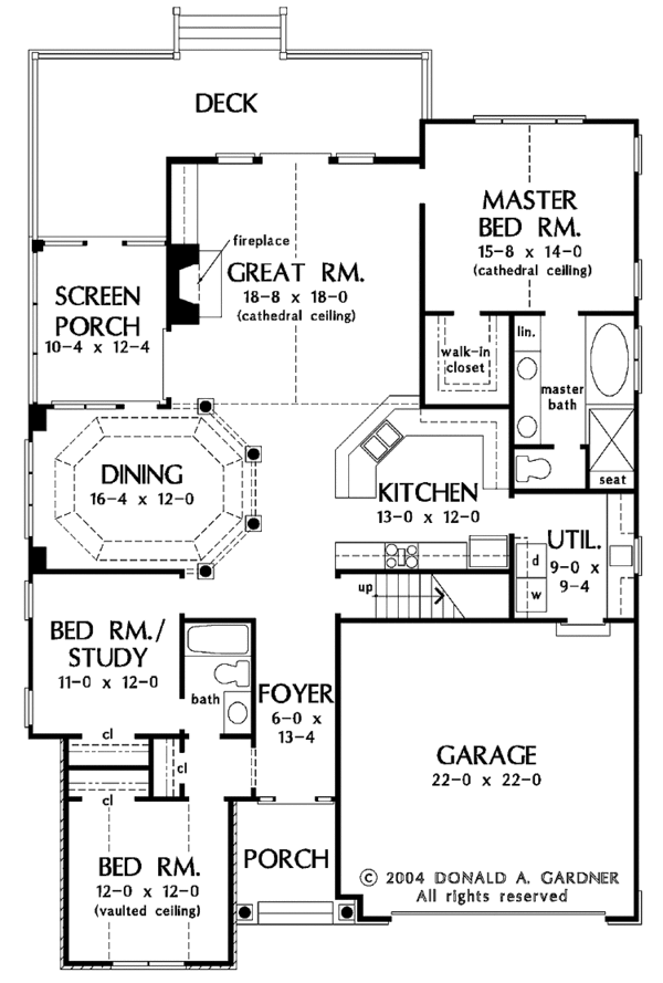 House Plan Design - Ranch Floor Plan - Main Floor Plan #929-547