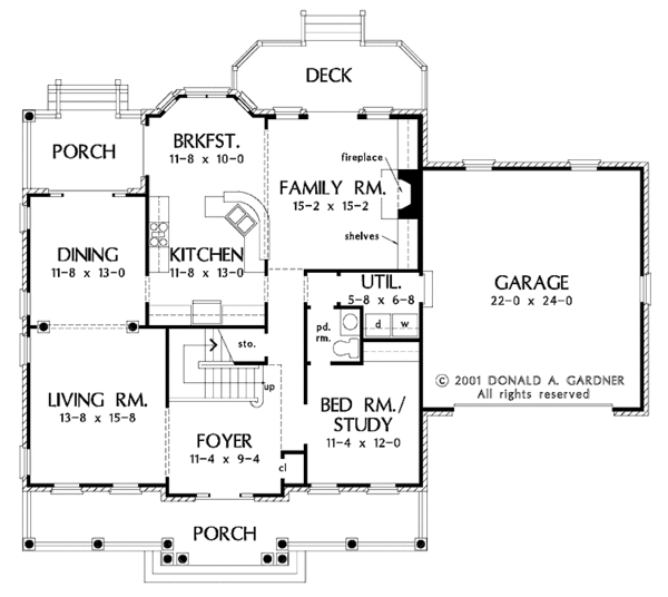 Country Floor Plan - Main Floor Plan #929-652