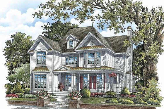 Exterior - Front Elevation 3 for Traditional House Plan #929-812 - 3 bed, 2.5 bath