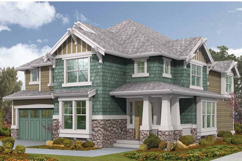 Dream House Plan - Exterior - Front Elevation 3 for Craftsman House Plan #132-448 - 4 bed, 3.5 bath