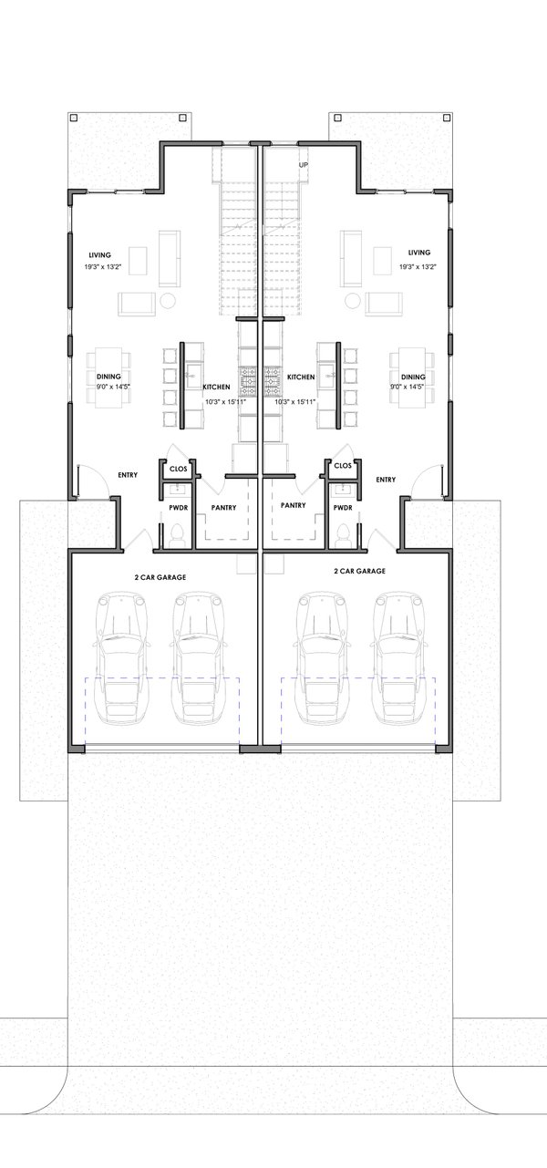 House Plan Design - Floor Plan - Main Floor for Modern House Plan #1129-36 - 6 bed, 7 bath