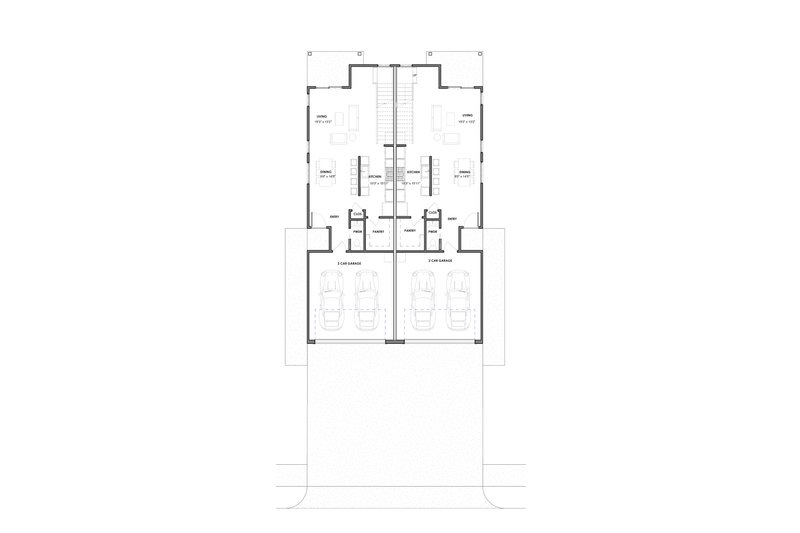 House Plan Design - Floor Plan - Main Floor for Modern House Plan #1129-36 - 6 bed, 7 bath