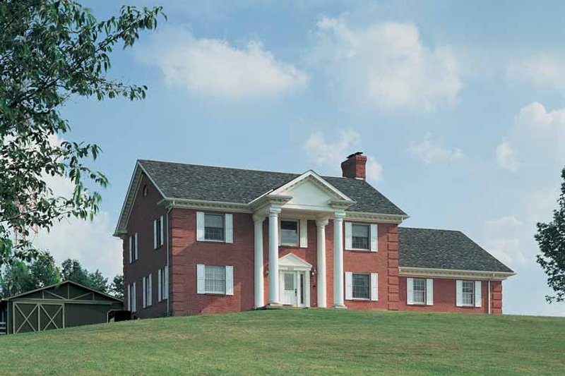House Blueprint - Exterior - Front Elevation 4 for Classical House Plan #72-613 - 4 bed, 2 bath