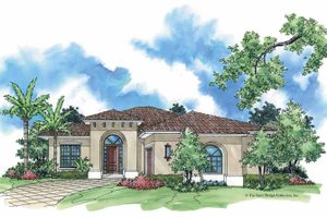 Home Plan - Mediterranean Exterior - Front Elevation Plan #930-381