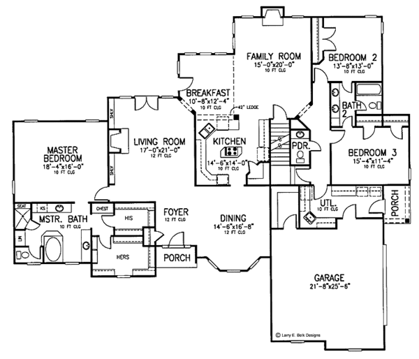 House Plan Design - European Floor Plan - Main Floor Plan #952-233