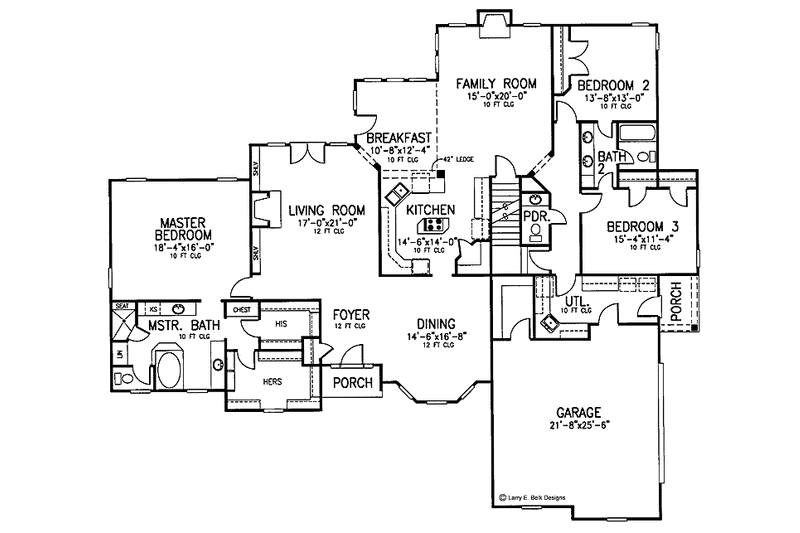 Dream House Plan - Floor Plan - Main Floor for European House Plan #952-233 - 3 bed, 2.5 bath