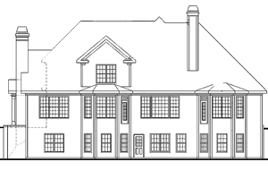 Exterior - Rear Elevation for Traditional House Plan #927-673 - 4 bed, 3.5 bath