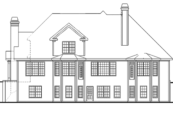 Exterior - Rear Elevation for Traditional House Plan #927-673 - 4 bed, 3.5 bath