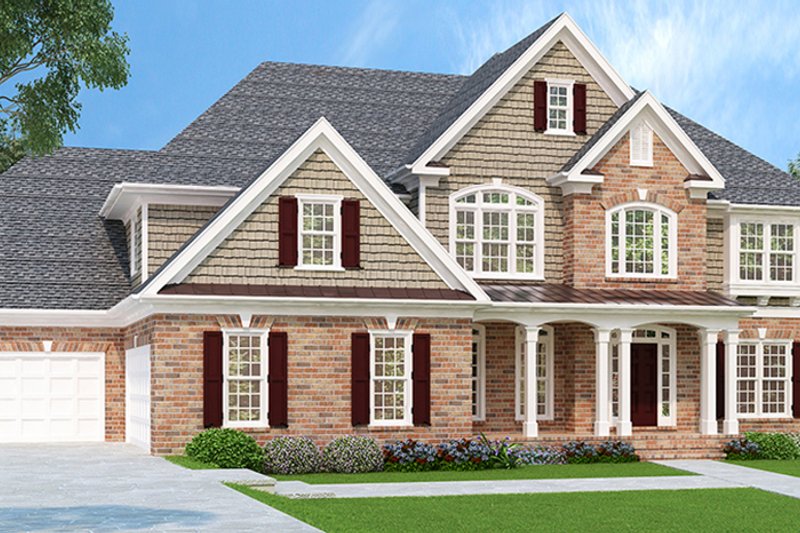 House Blueprint - Exterior - Front Elevation 3 for Traditional House Plan #927-756 - 5 bed, 4.5 bath