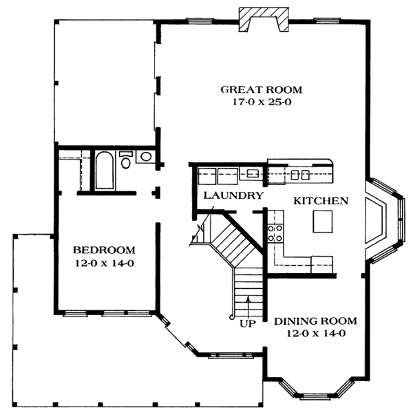 House Design - Victorian Floor Plan - Main Floor Plan #1014-33